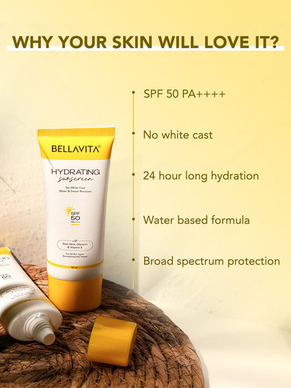 Bellavita Sun Block Water Based Sunscreen SPF 50 PA+++ (50ml)