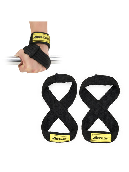 Boldfit Eight Lifting Strap - Black