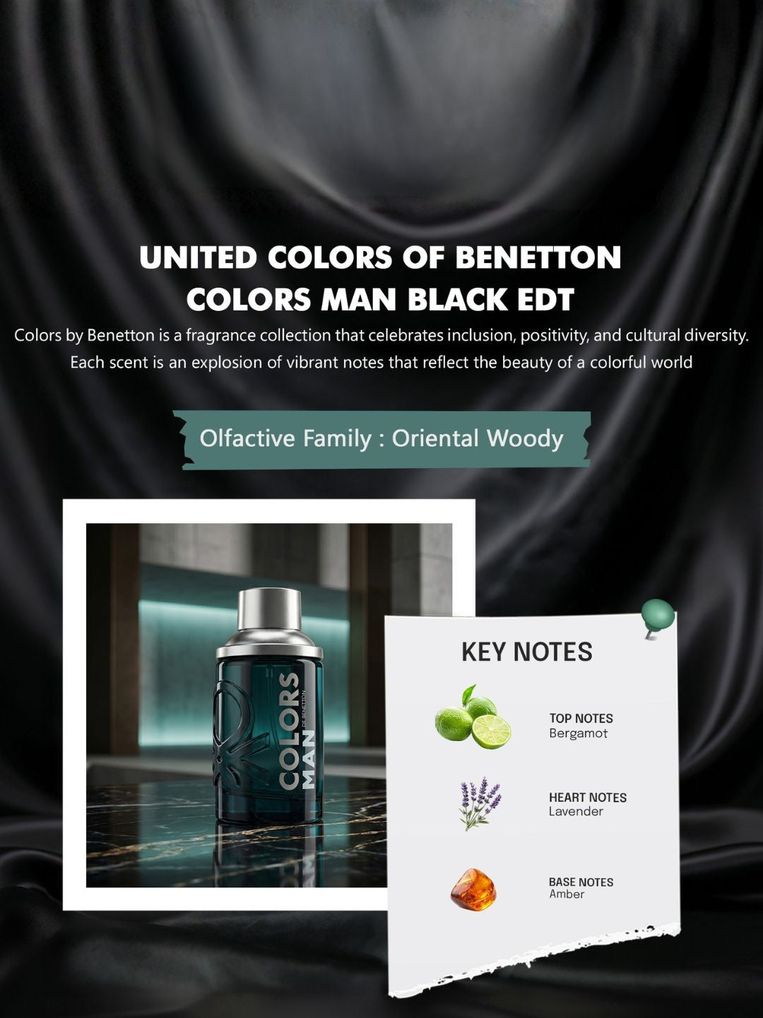 United Colors of Benetton Man Black Eau de Toilette (100ml)