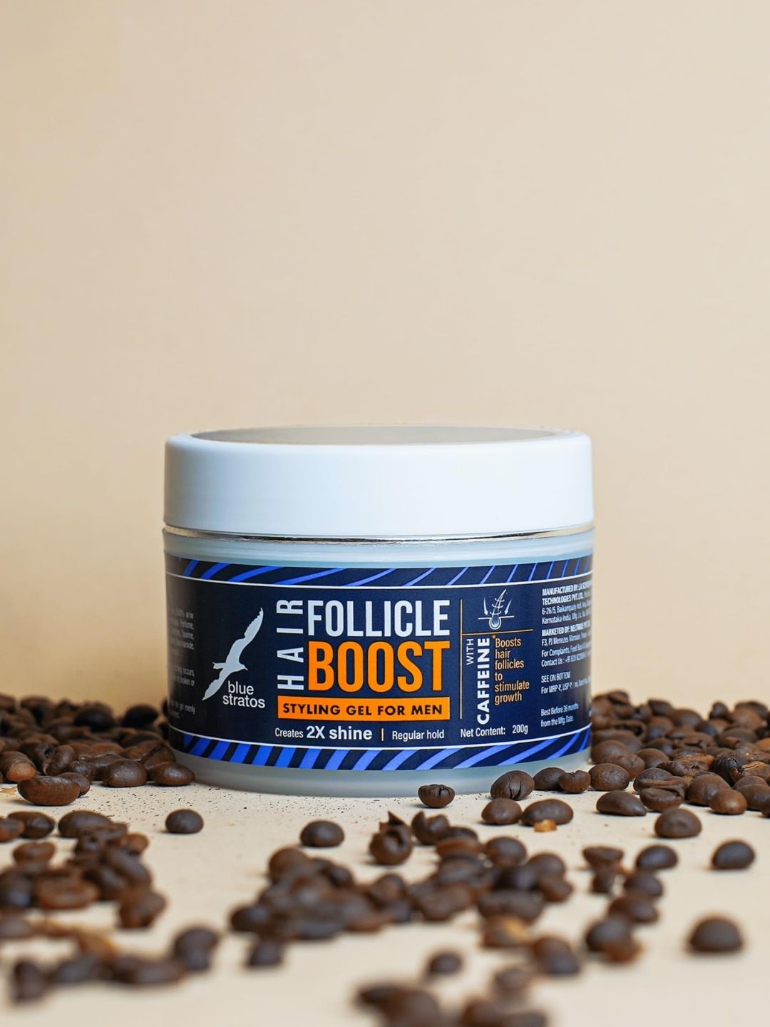 Blue Stratos Hair Follicle Boost Styling Gel for Men  (200ml)
