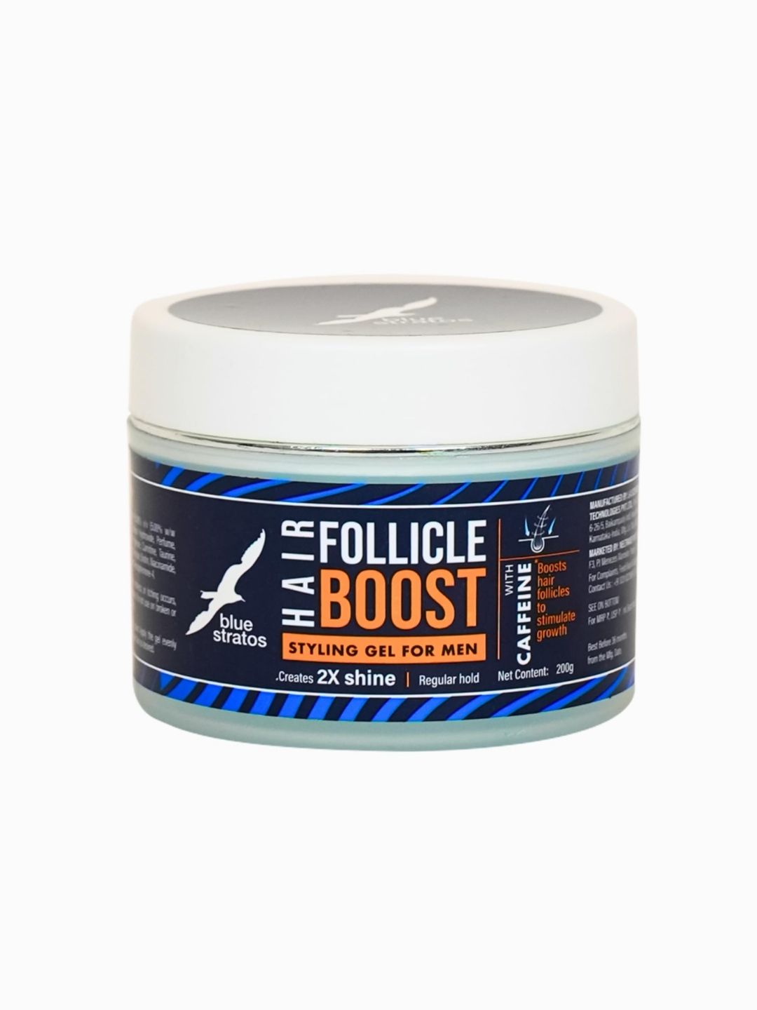 Blue Stratos Hair Follicle Boost Styling Gel for Men  (200ml)