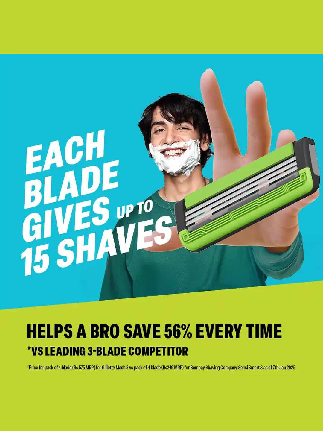 Bombay Shaving Company Sensi Smart 3 3 Blade Cartridge Razor