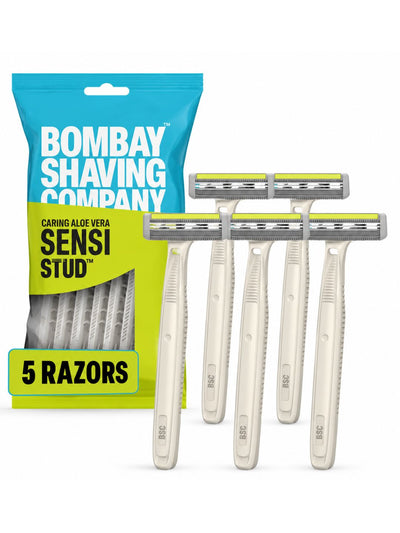 Bombay Shaving Company Sensi Stud Twin Blade Disposable Razors (Pack of 5)