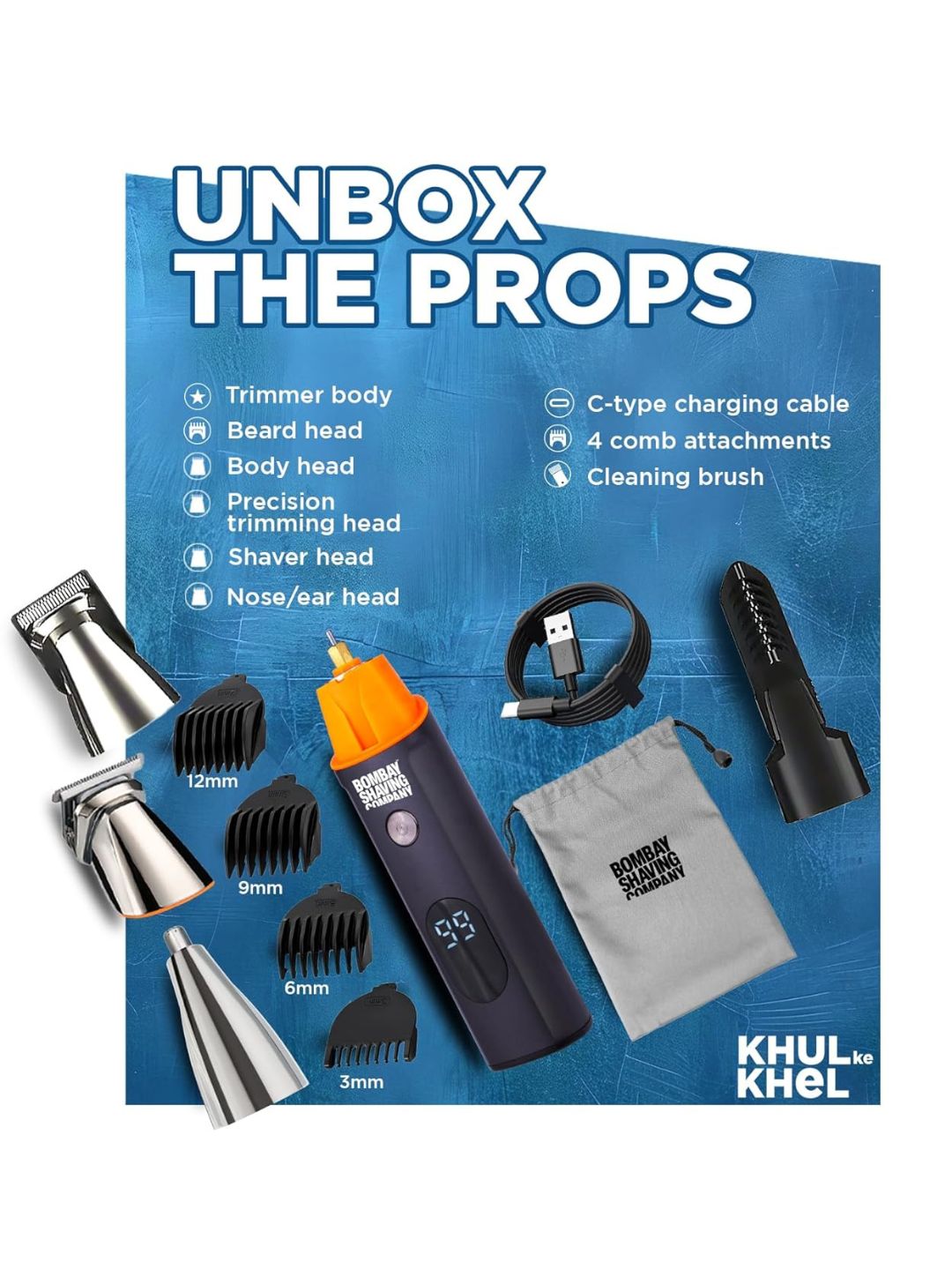 Bombay Shaving Company 11-in-1 Full Body Trimmer