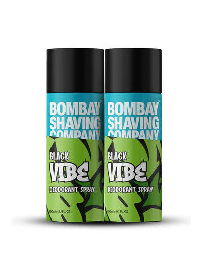 Bombay Shaving Company Black Vibe Deodorant Spray (150ml - Pack of 2)