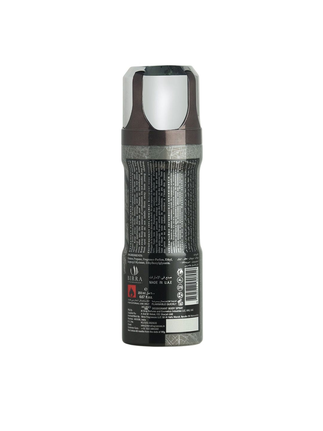 Birra Men Milano Max Deodorant Body Spray (200ml)