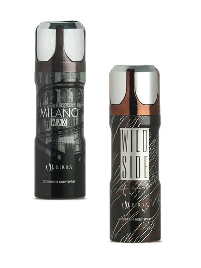 Birra Milano Max & Wild Side Deodorant Body Spray Combo (2 X 200ml)