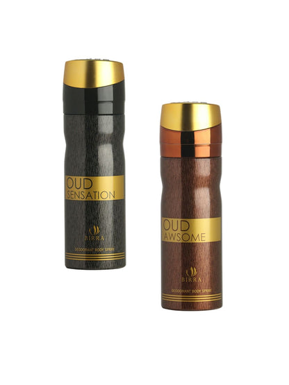 Birra Oud Awsome & Oud Sensation Deodorant Body Spray Combo (2 X 200ml)