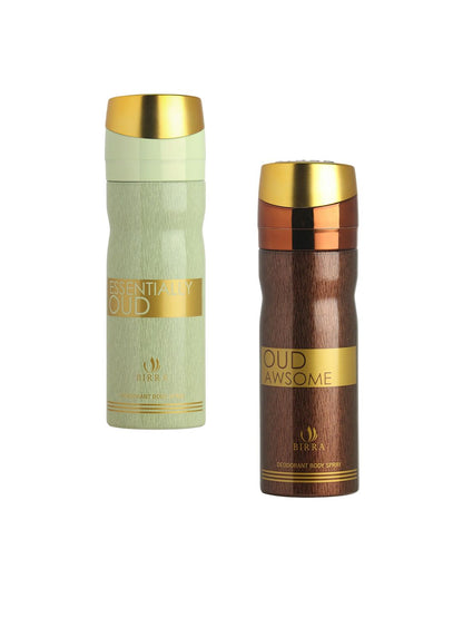 Birra Essentially Oud & Oud Awsome Deodorant Body Spray Combo (2 X 200ml)