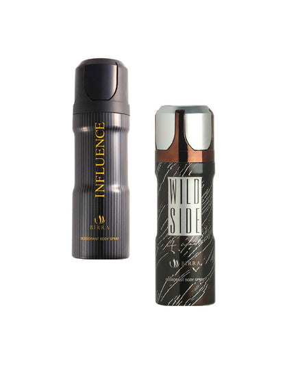Birra Influence & Wild Side Deodorant Body Spray Combo (2 X 200ml)