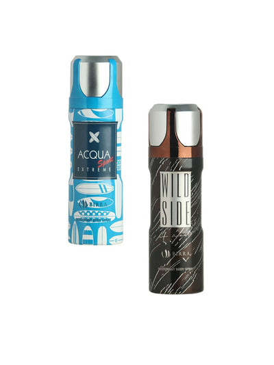 Birra Acqua Sport Extreme & Wild Side Deodorant Body Spray Combo (2 X 200ml)