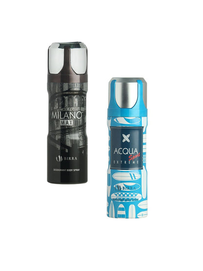 Birra Milano Max & Acqua Sport Extreme Deodorant Body Spray Combo (2 X 200ml)