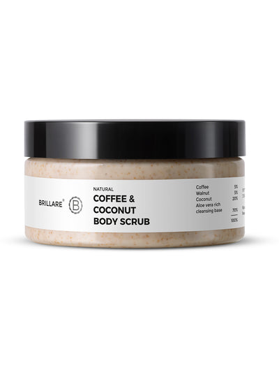 Brillare Coffee & Coconut Body Scrub For Energized & Moisturised Skin (200g)