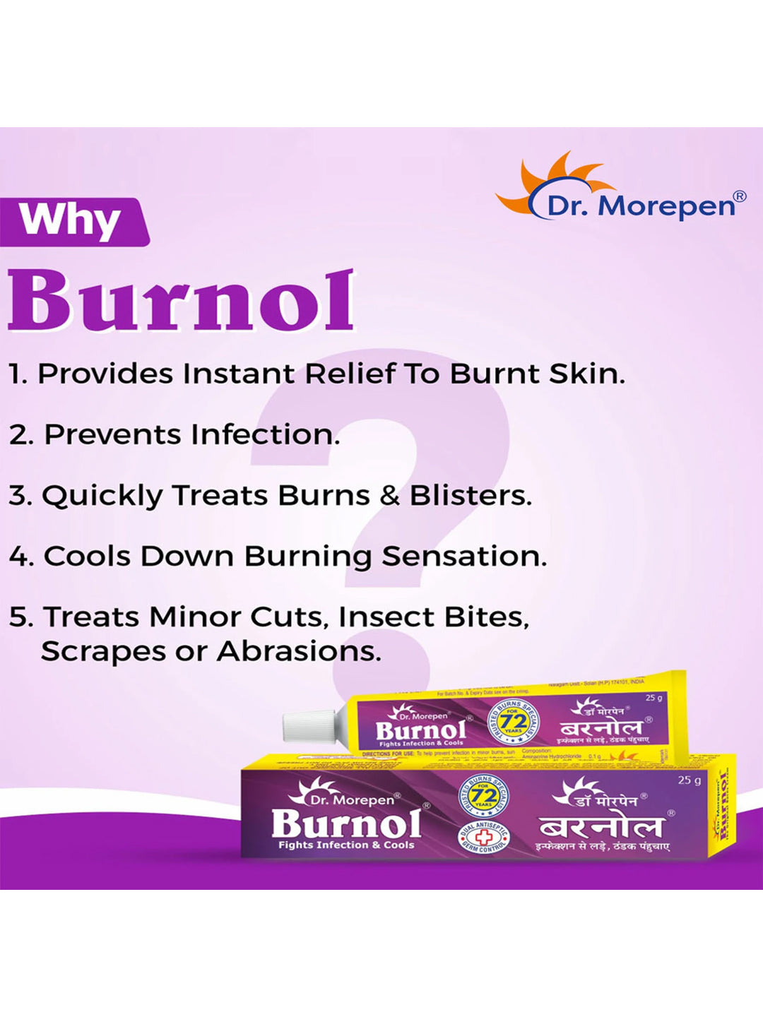 Dr. Morepen Burnol Antiseptic Cream (15g)
