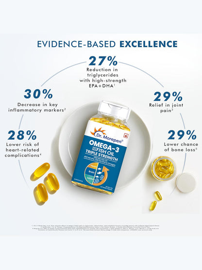 Dr. Morepen Omega 3 Fish Oil Triple Strength (60 Capsules)