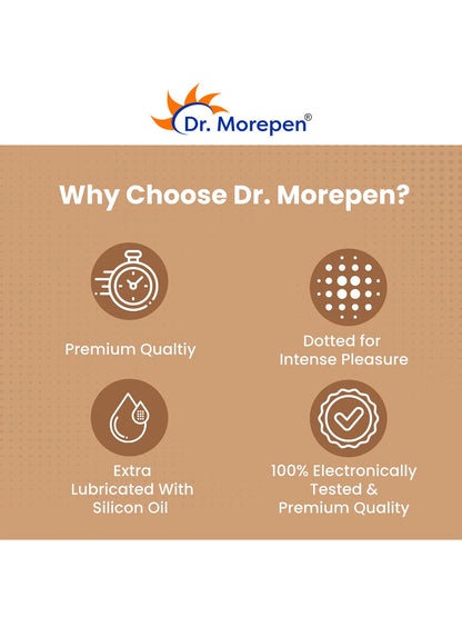 Dr.Morepen Exygra Dotted Chocolate Flavoured Condoms (Lubricated)