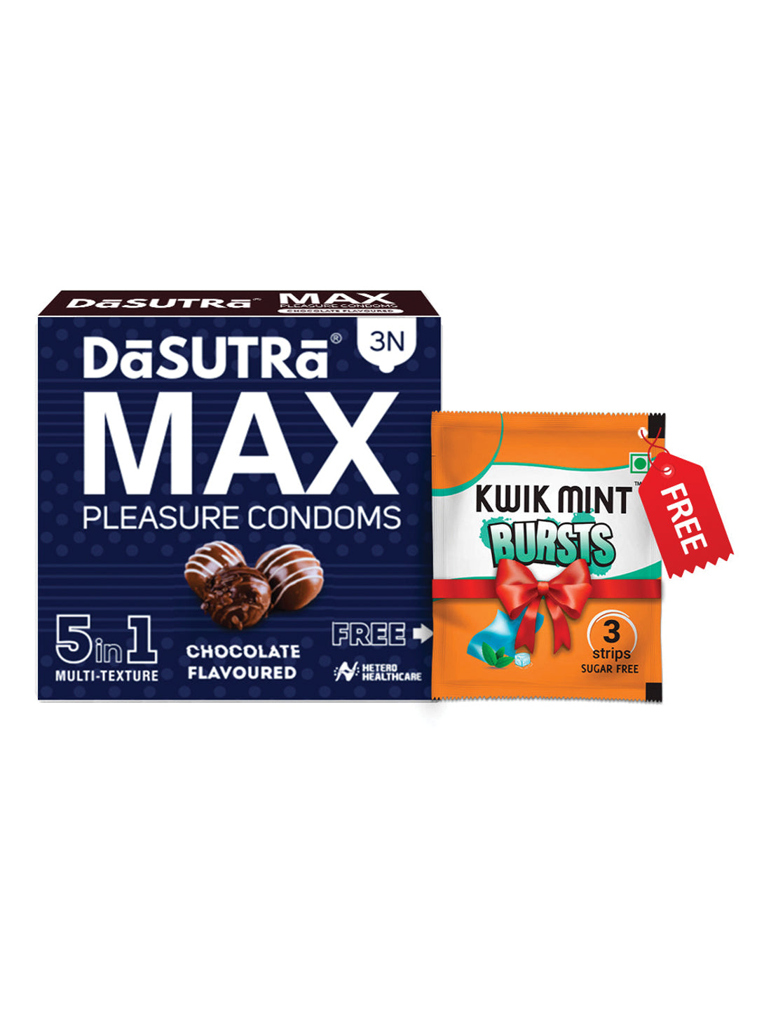DaSutra Max Pleasure 5-in-1 Multi-Texture Chocolate Flavoured Condoms