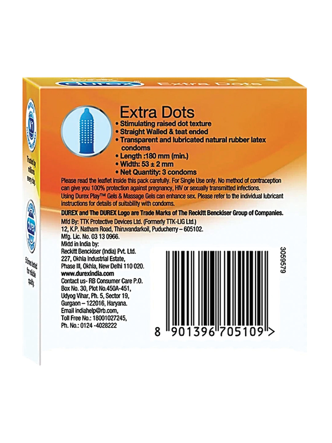 Durex Extra Dots Condoms