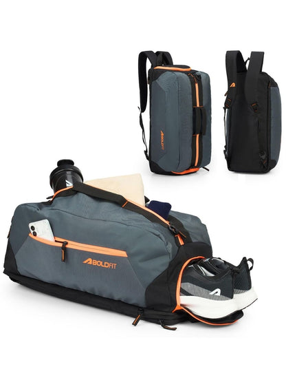 Boldfit TrainFlex Duffle Bag-Grey