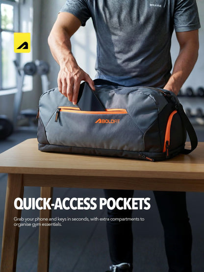 Boldfit TrainFlex Duffle Bag-Grey