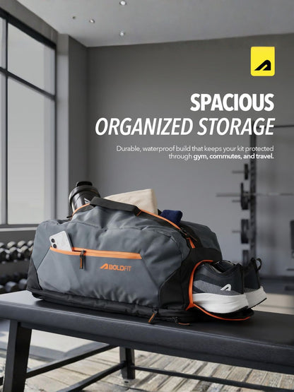 Boldfit TrainFlex Duffle Bag-Grey