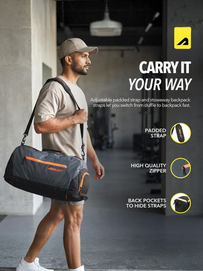 Boldfit TrainFlex Duffle Bag-Grey