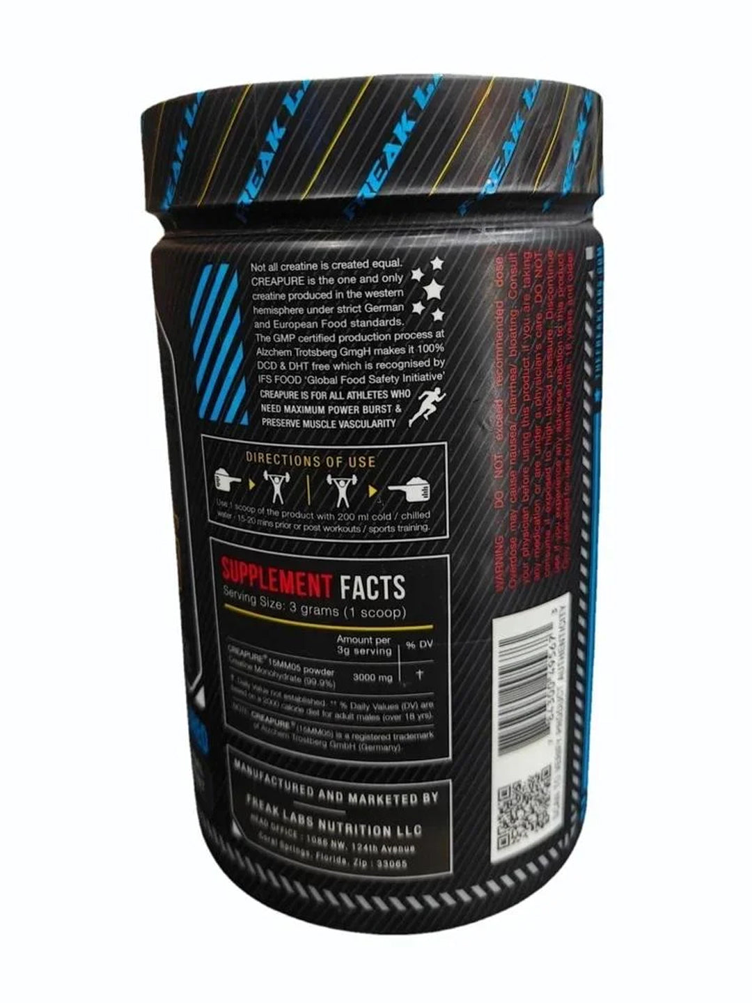 Freak Labs Crea Freak Creatine Monohydrate Unflavoured Powder (300 g)