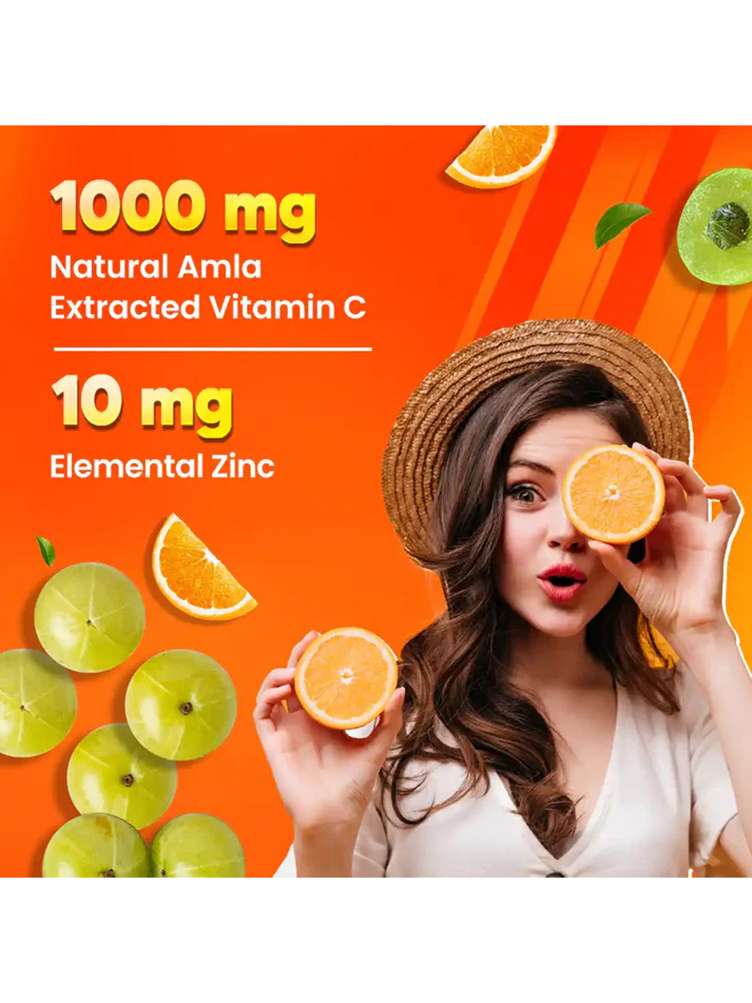 Fast&Up Natural Orange Immunity Booster Effervescent (Pack of 3 x 20 Tablets)