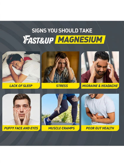 Fast&Up Magnesium + Zinc Lime & Lemon Effervescent - 60 Tablets (Pack of 3)