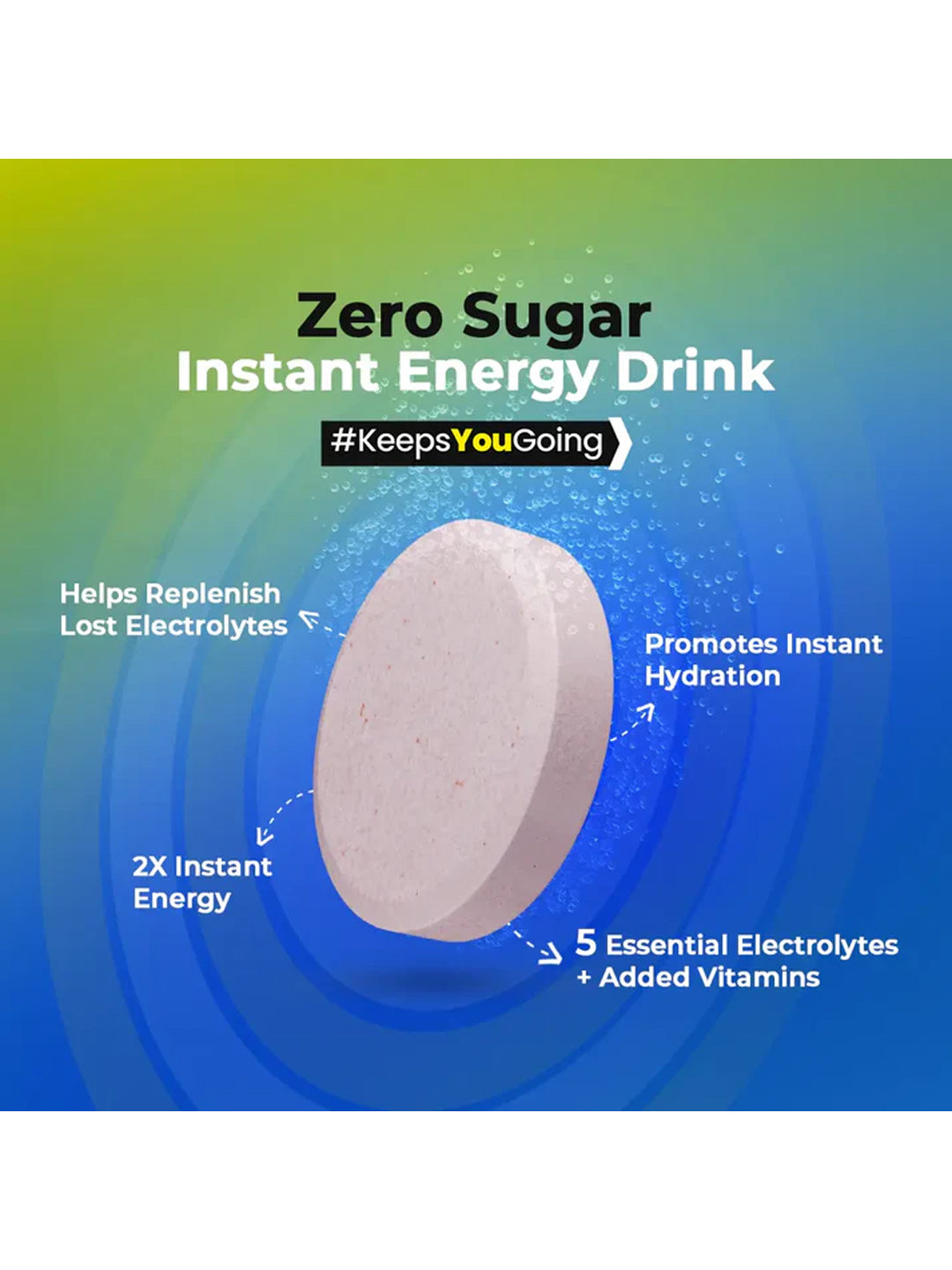 Fast&Up Ice Current Zero Sugar Effervescent Tablets (Pack of 4)