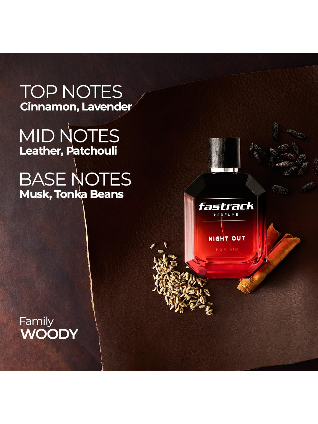 Fastrack Night Out EDP Perfume - Woody Oud (100 ml)