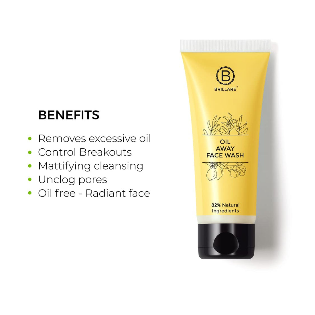 Brillare Oil Away Face Wash For Oily, Acne Prone Skin (100ml)