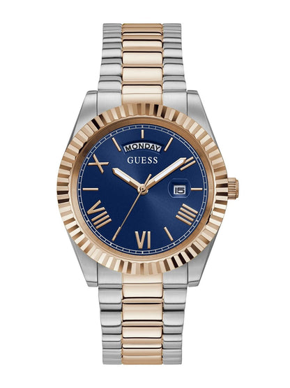 Guess Round 42mm Blue Dial Analog Watch - GW0265G12