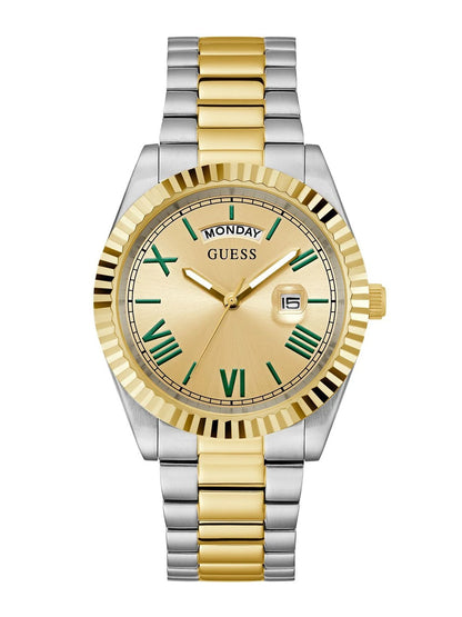 Guess Round 42mm Champagne Dial Analog Watch - GW0265G14