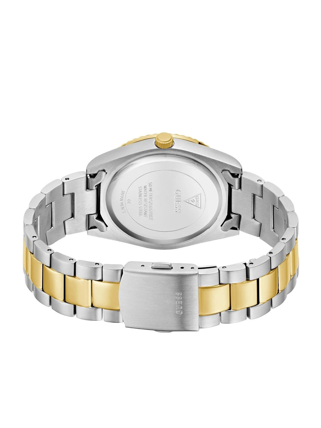 Guess Round 42mm Champagne Dial Analog Watch - GW0265G14