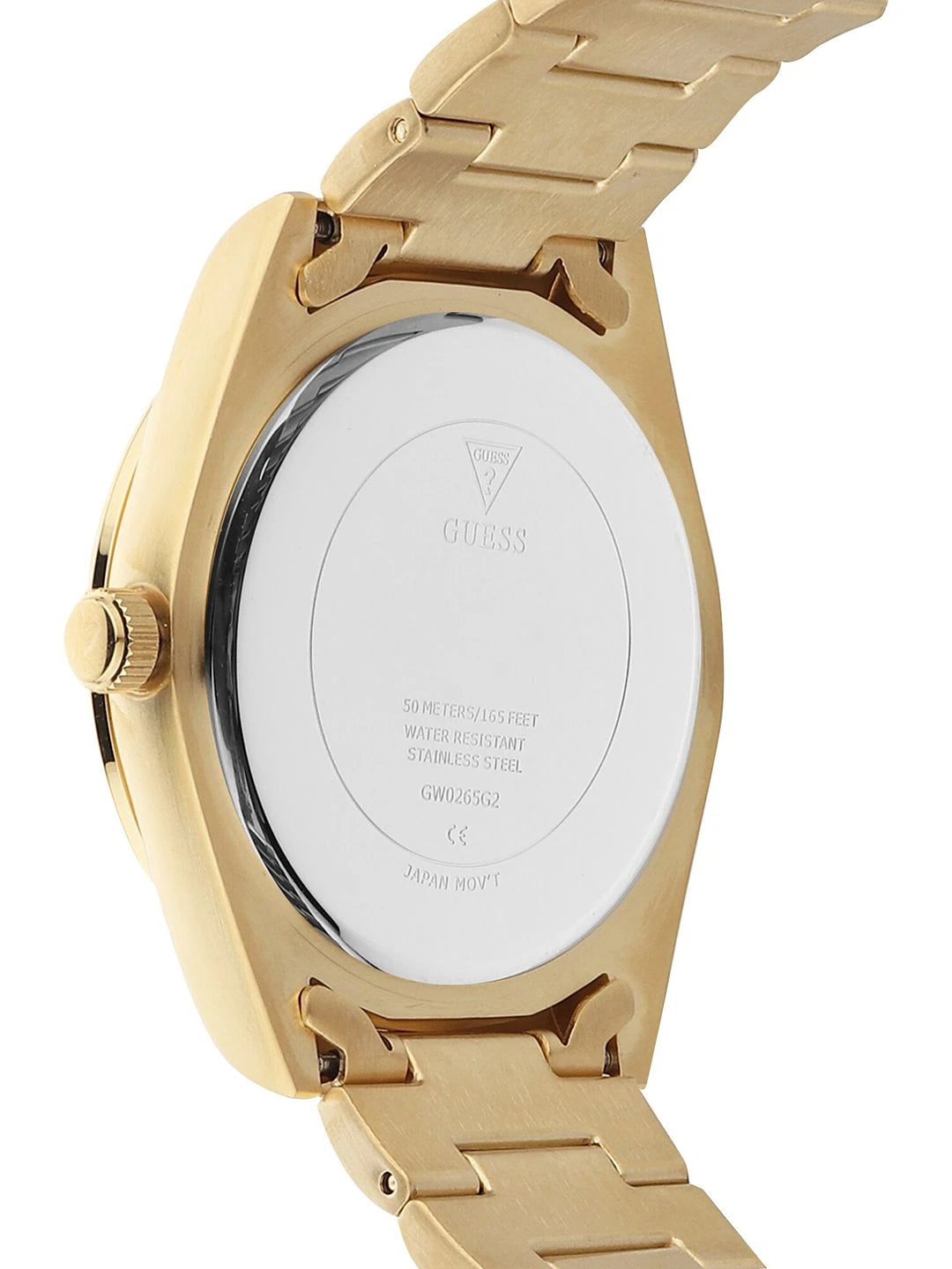 Guess Round 42mm Champagne Dial Analog Watch - GW0265G2