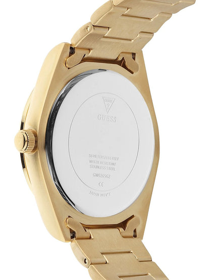 Guess Round 42mm Champagne Dial Analog Watch - GW0265G2
