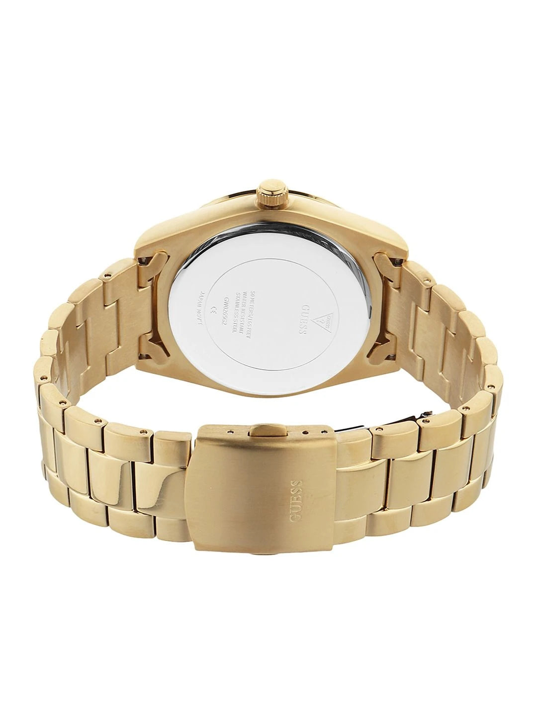 Guess Round 42mm Champagne Dial Analog Watch - GW0265G2