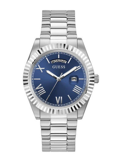 Guess Round 42mm Blue Dial Analog Watch - GW0265G7