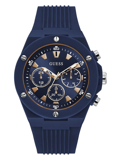 Guess Round Blue Dial Analog Watch - GW0268G3