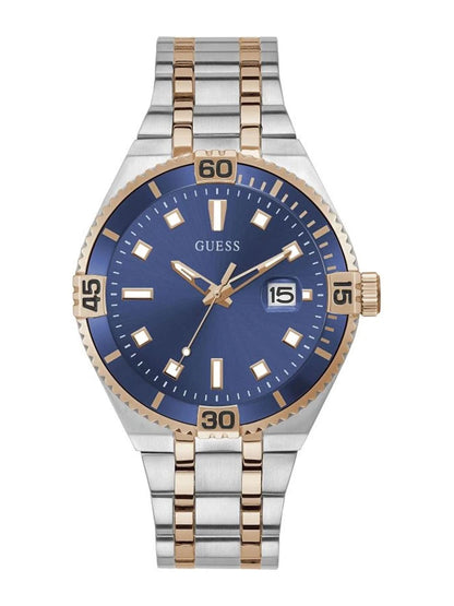 Guess Embellished Dial & Stainless Steel Straps Analogue Watch - GW0330G3