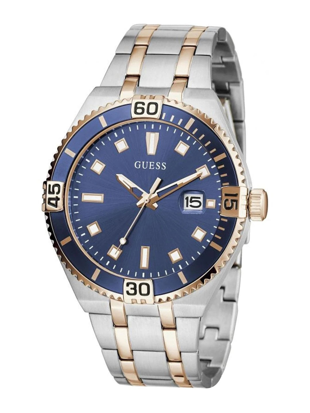 Guess Embellished Dial & Stainless Steel Straps Analogue Watch - GW0330G3