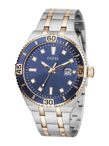 Guess Embellished Dial & Stainless Steel Straps Analogue Watch - GW0330G3