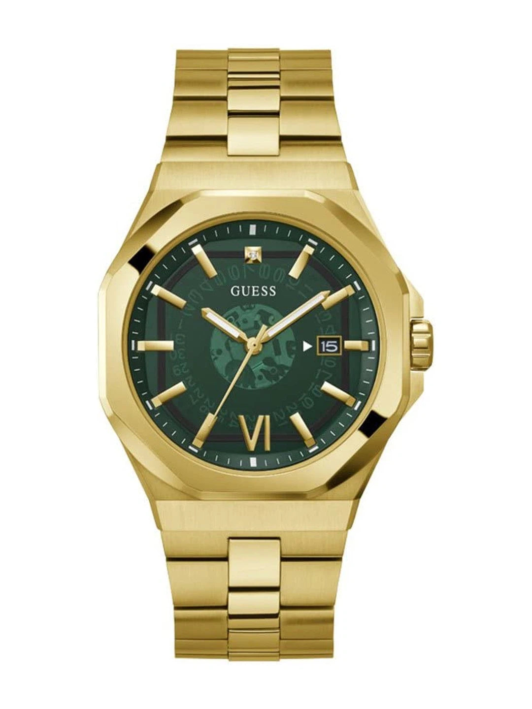 Guess Round 42mm Green Dial Analog Watch - GW0573G2
