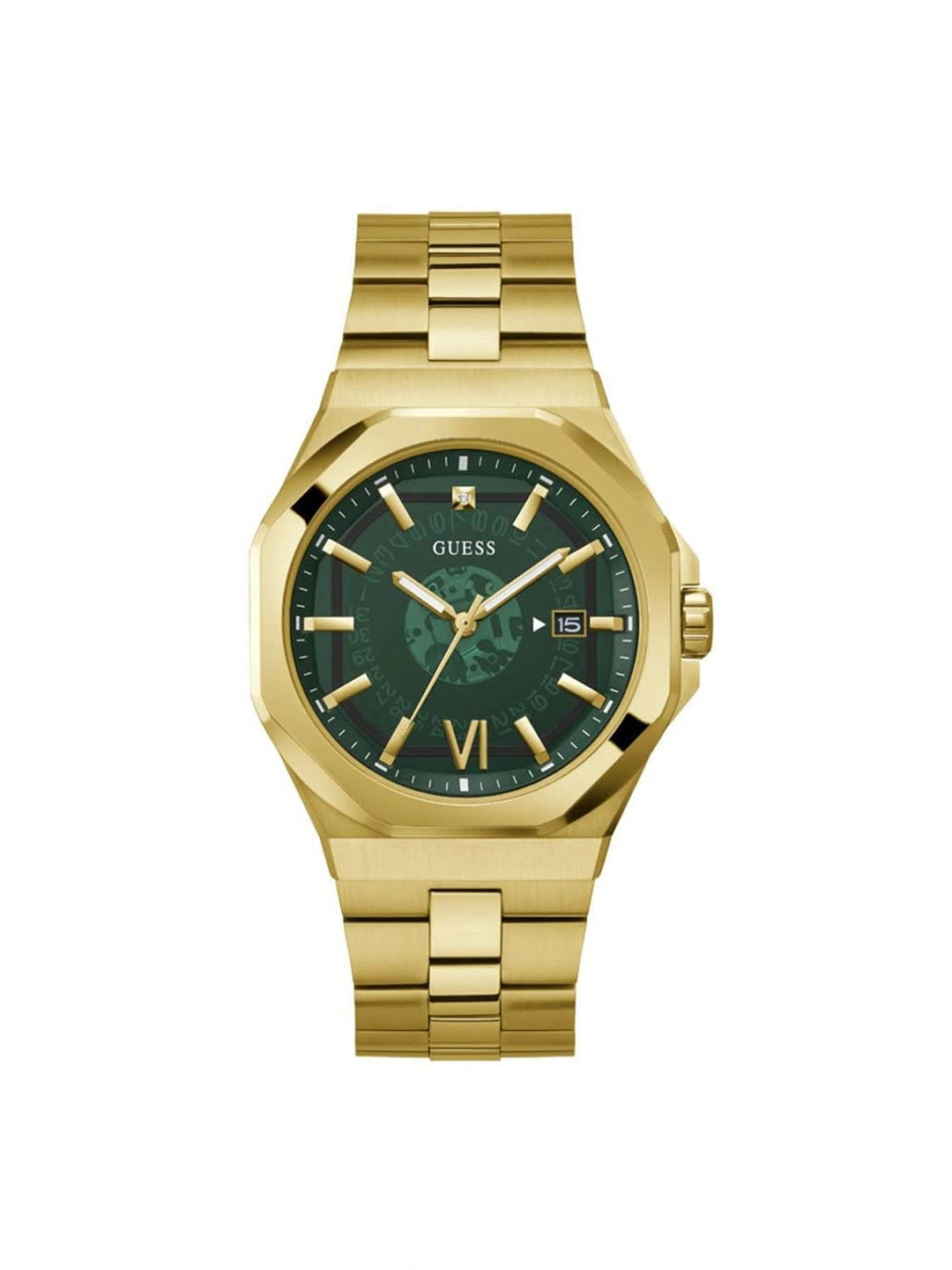 Guess Round 42mm Green Dial Analog Watch - GW0573G2
