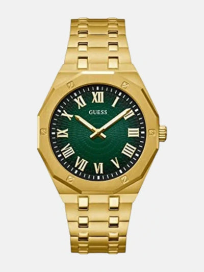 Guess Textured Dial & Stainless Steel Bracelet Style Strap Analogue Watch - GW0575G2