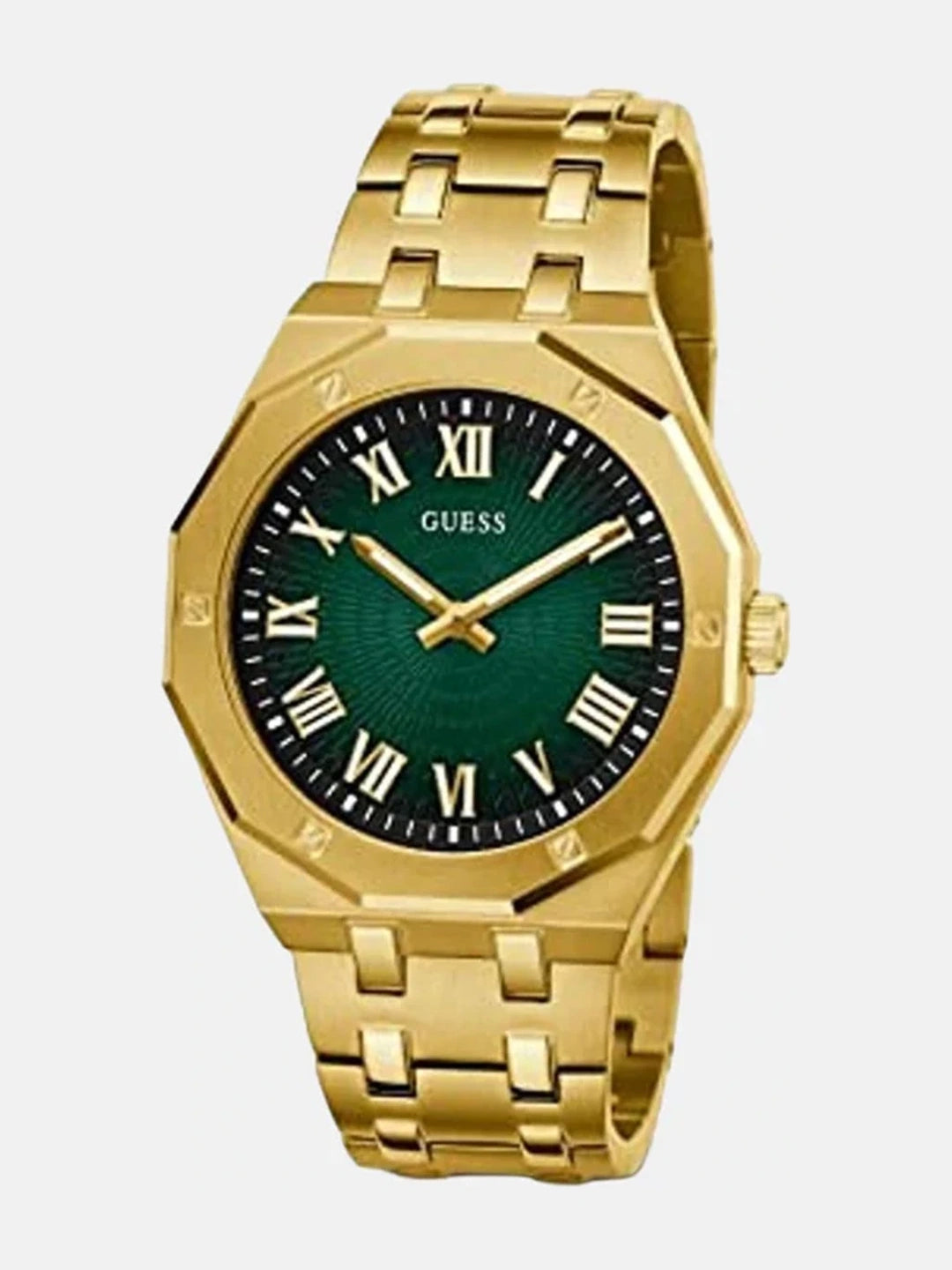 Guess Textured Dial & Stainless Steel Bracelet Style Strap Analogue Watch - GW0575G2