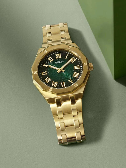 Guess Textured Dial & Stainless Steel Bracelet Style Straps Analogue Watch - GW0575G2