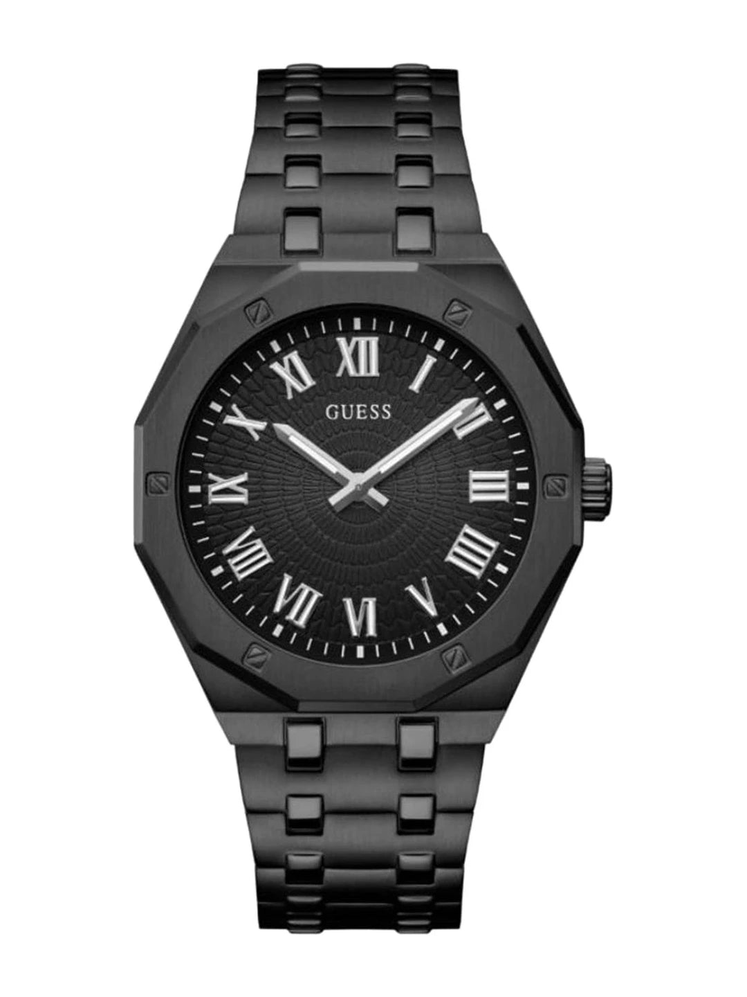 Guess Round 42mm Black Dial Analog Watch - GW0575G3
