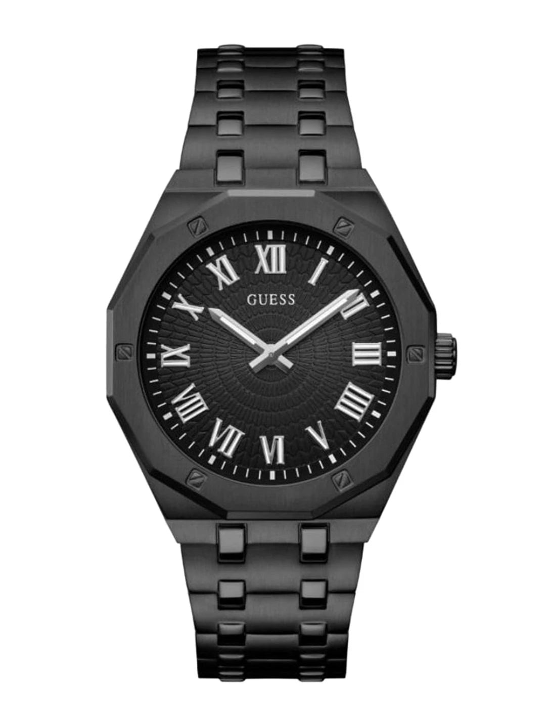 Guess Round 42mm Black Dial Analog Watch - GW0575G3